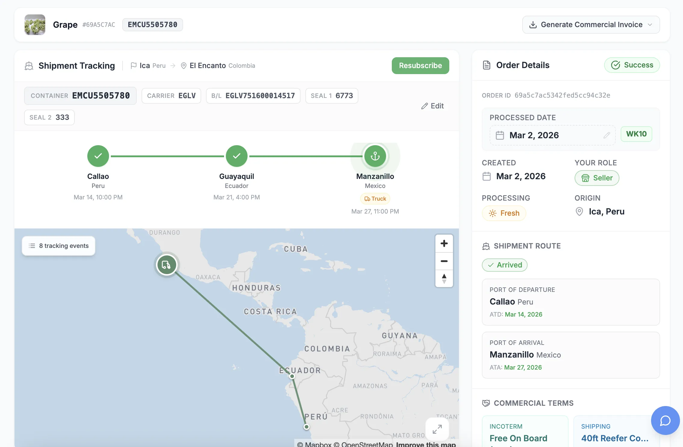 Shipment tracking